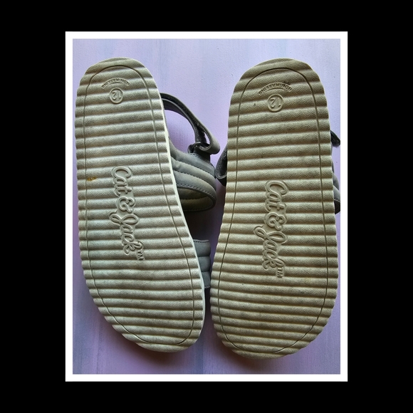 2 Pairs! Little Girl's Sandals- Cat & Jack- Sz 12 - Picture 5 of 5